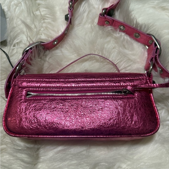 BNWT 100% authentic Balenciaga XS Le Cagole metallic bag pink - Picture 3 of 8